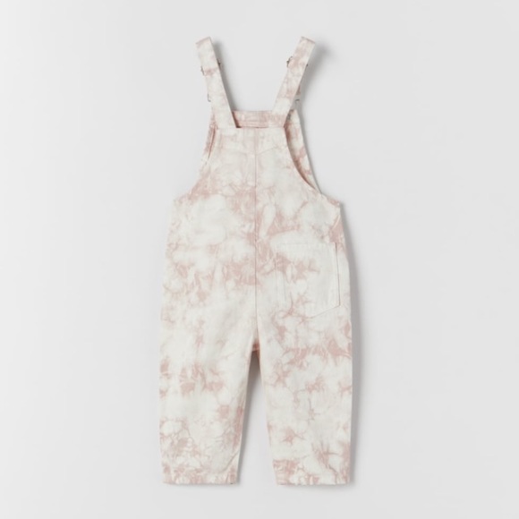 SOLD NWT Zara 18-24m denim tie dye overalls - Picture 3 of 4